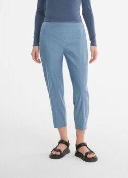 Льняные укороченные брюки Sarah Pacini 24113031 (синие, малиновые)